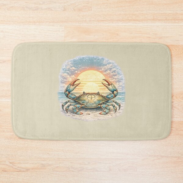 Item preview, Retro Florida Blue Crab Sunset designed and sold by piketo.