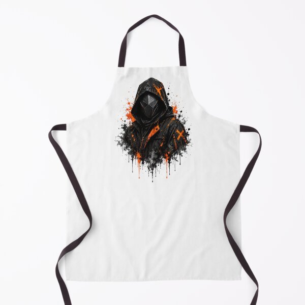 Item preview, Cyberpunk Hooded Mask Orange Graffiti Rogue designed and sold by Artmares.