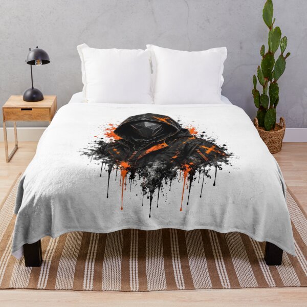 Item preview, Cyberpunk Hooded Mask Orange Graffiti Rogue designed and sold by Artmares.
