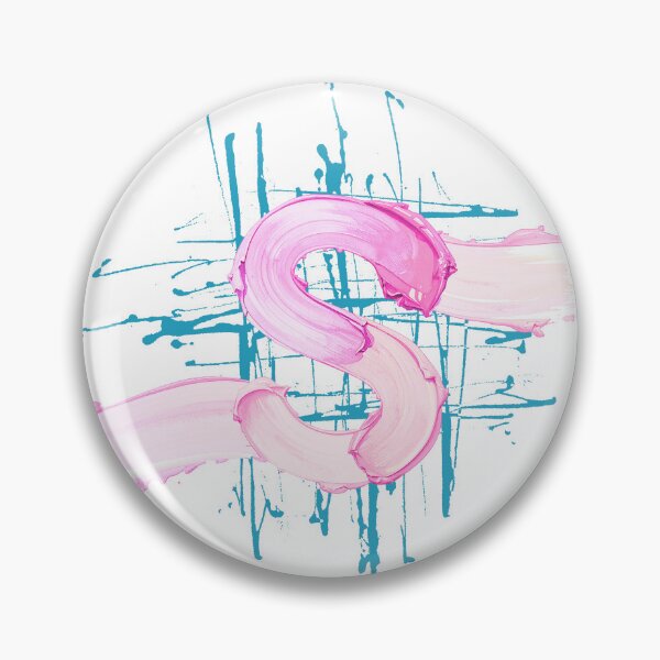 Item preview, Letter S Pink Brushstroke Urban Graffiti Art designed and sold by rich-moda.