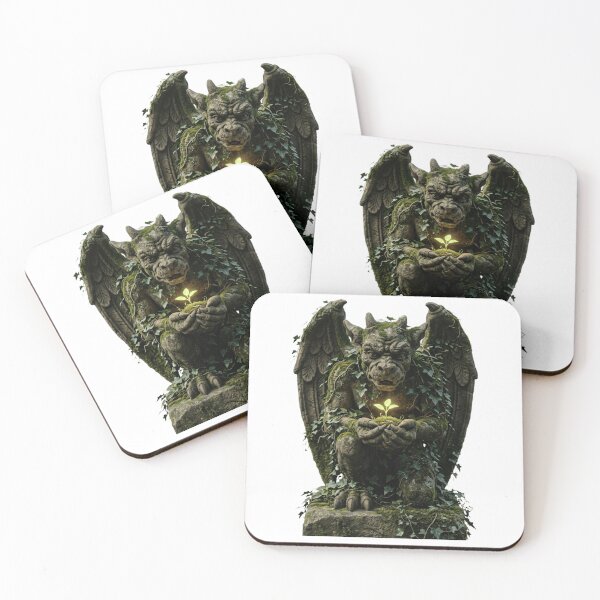 Item preview, Overgrown Botanical Gargoyle - Dark Academia Guardian designed and sold by Retro Mood Co.