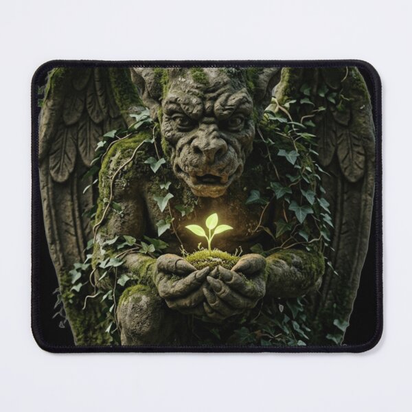 Item preview, Overgrown Botanical Gargoyle - Dark Academia Guardian designed and sold by Retro Mood Co.