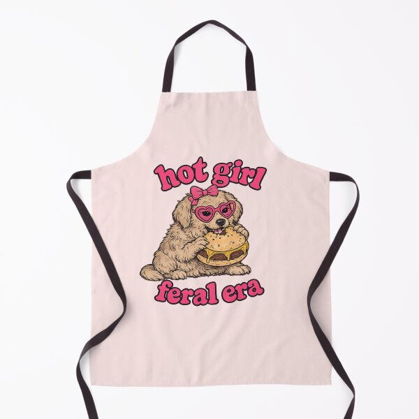 Item preview, Hot Girl Feral Era Funny Dog Eating a Cheeseburger designed and sold by StudioAyinla.