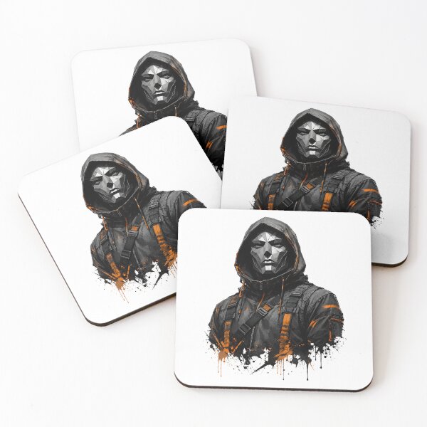 Item preview, Cyberpunk Hooded Masked Rogue Facets Orange designed and sold by Artmares.