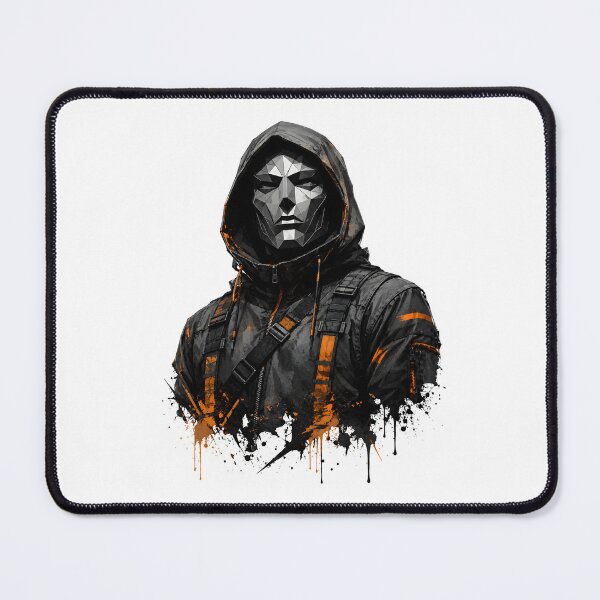 Item preview, Cyberpunk Hooded Masked Rogue Facets Orange designed and sold by Artmares.