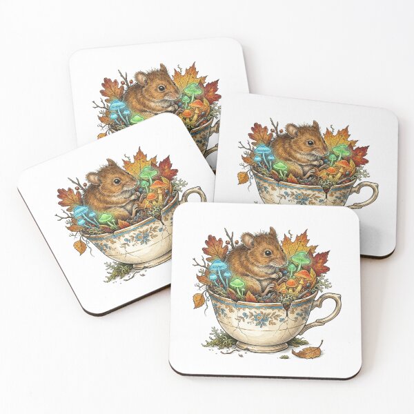 Item preview, Mildly Feral Mushroom Hoarder Mouse - Goblincore Chaos designed and sold by Retro Mood Co.
