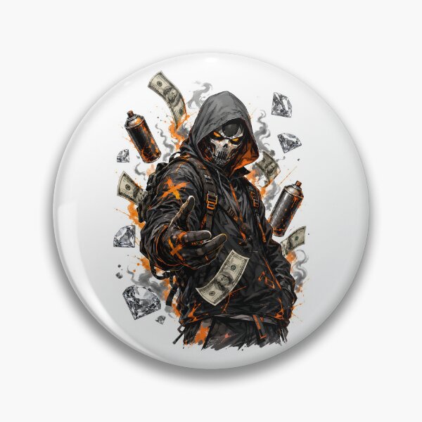 Item preview, Cyberpunk Masked Rogue Diamond Heist Orange designed and sold by Artmares.