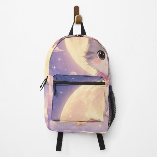 Item preview, Kawaii Moon Kitten Pastel Dreamy Cartoon Cat Illustration designed and sold by LunaMochi.