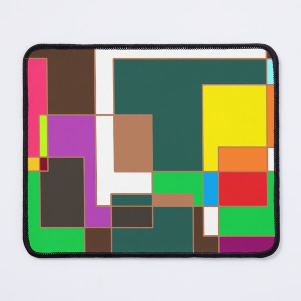 Item preview, Bold Overlapping Rectangles Abstract Wall Art — Colourful Geometric Print designed and sold by FavouredStudio.