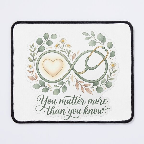Item preview, You Matter More Than You Know: Stethoscope Infinity Heart Art designed and sold by MoonwoodStudio.