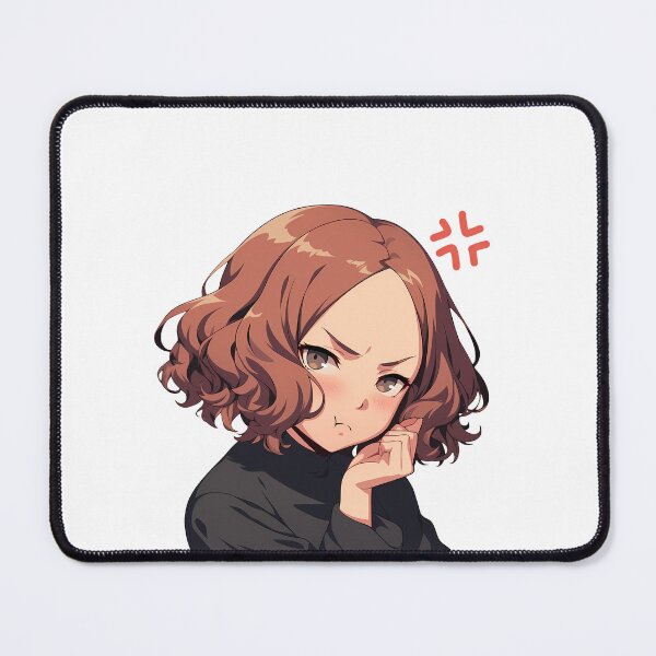 Item preview, Haru Okumura Persona 5 Chibi Angry Cute Curly Hair designed and sold by 108Recordings.