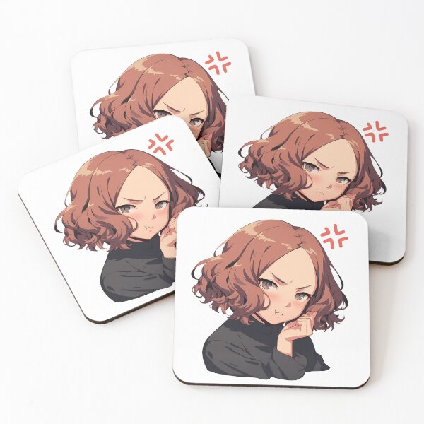 Item preview, Haru Okumura Persona 5 Chibi Angry Cute Curly Hair designed and sold by 108Recordings.