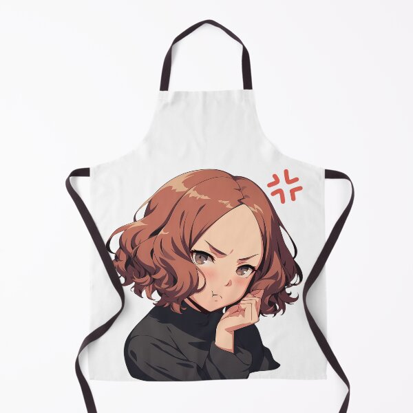 Item preview, Haru Okumura Persona 5 Chibi Angry Cute Curly Hair designed and sold by 108Recordings.