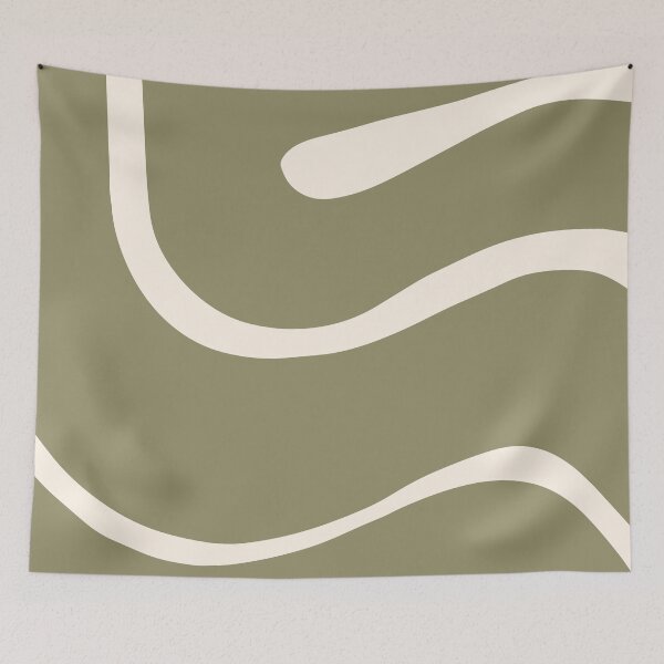 Aperçu de l'œuvre Sage Green Minimalistic Abstract Art créée et vendue par NicoleYoungStudio.