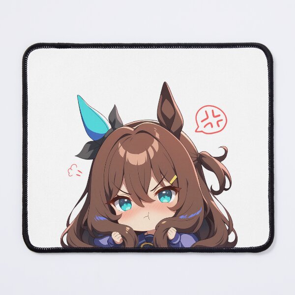Item preview, Maruzensky Uma Musume Pretty Derby Chibi Angry Brown Hair designed and sold by 108Recordings.