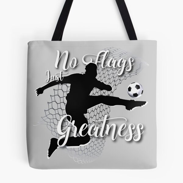 Item preview, No Flags Just Greatness Soccer Silhouette Goal Poster designed and sold by AXENT Designs.