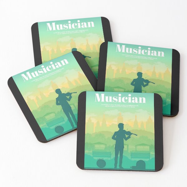 Item preview, Musician Silhouette City Park Art designed and sold by ACIDO-BASICO.