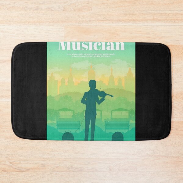 Item preview, Musician Silhouette City Park Art designed and sold by ACIDO-BASICO.