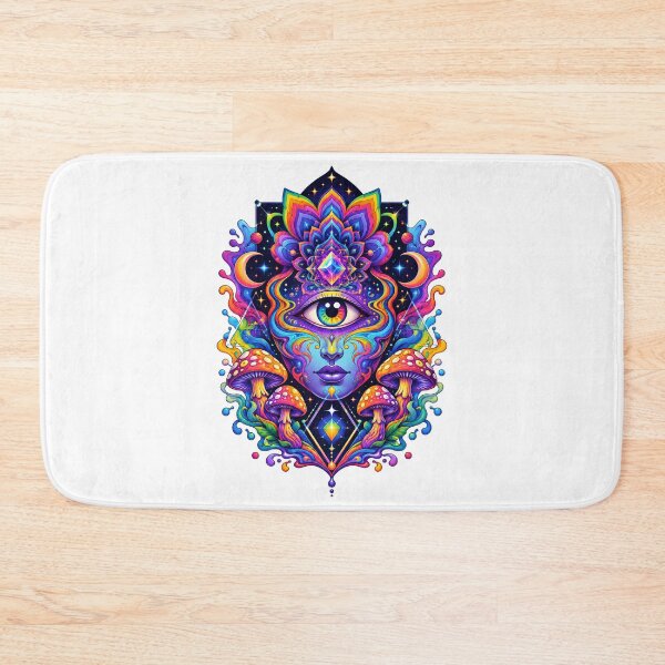 Item preview, Psychedelic Third Eye Mushroom Mandala Vision designed and sold by Artmares.