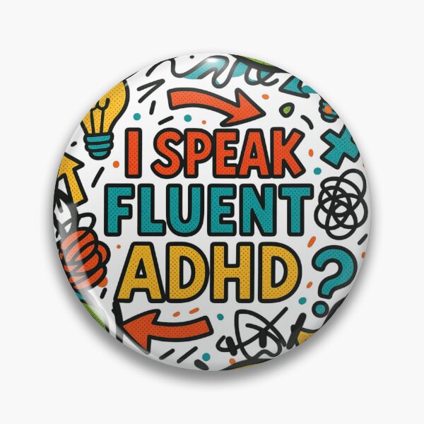 Item preview, I Speak Fluent ADHD Funny Neurodivergent Dad Shirt Retro Vintage Design designed and sold by CollectionsJEm.