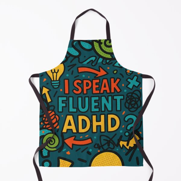 Item preview, I Speak Fluent ADHD Funny Neurodivergent Dad Shirt Retro Vintage Design designed and sold by CollectionsJEm.