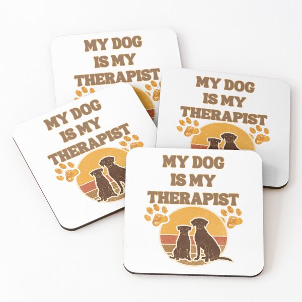 Item preview, My Dog Is My Therapist Vintage Retro Dog Lover Gift T-Shirt designed and sold by Meharshop.