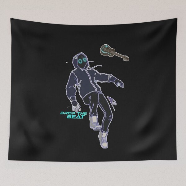 Item preview, Floating Figure Neon Outline Musician Aura designed and sold by ACIDO-BASICO.