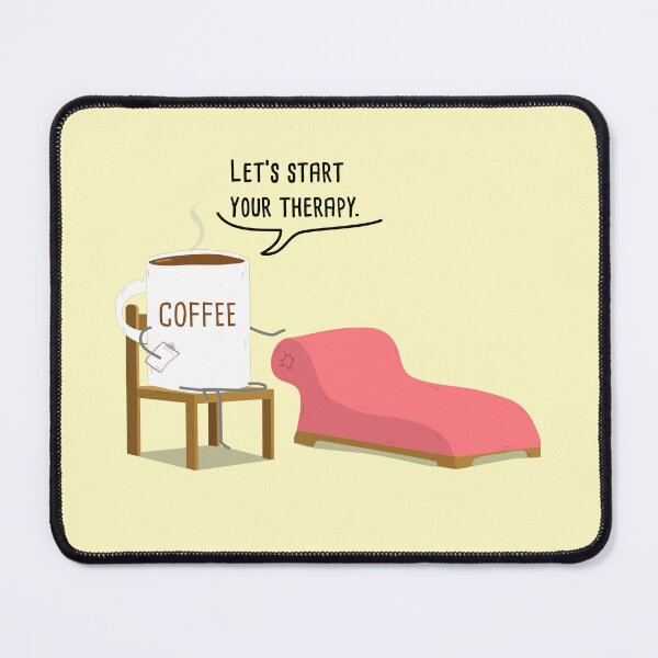 Item preview, Coffee Therapy Funny Cartoon designed and sold by AbanicoRD.