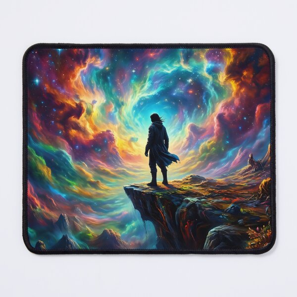 Item preview, Cosmic Edge Wanderer: Vibrant Nebula Sky Art designed and sold by MoonwoodStudio.