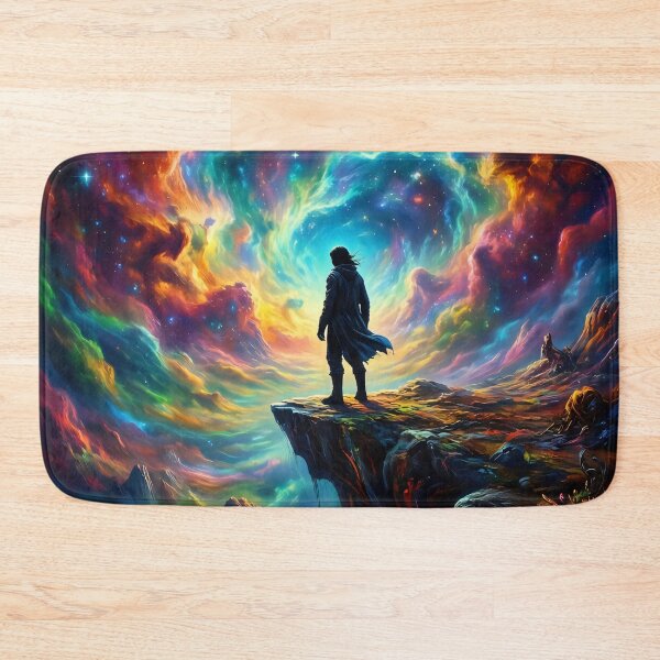 Item preview, Cosmic Edge Wanderer: Vibrant Nebula Sky Art designed and sold by MoonwoodStudio.