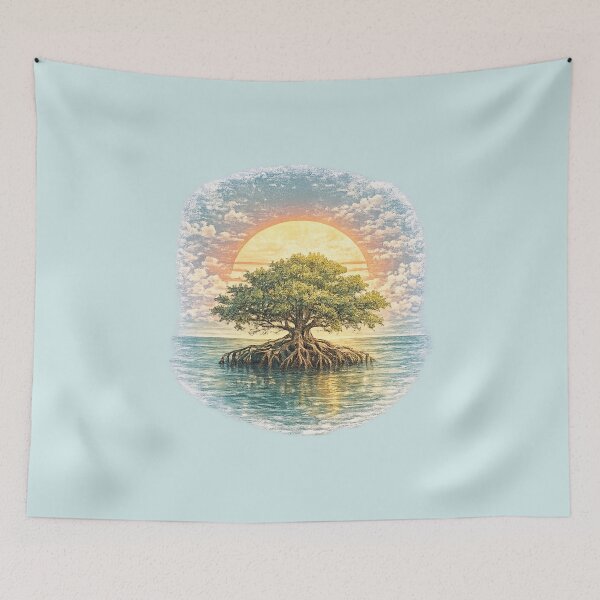 Item preview, Unique BeautyF lorida Mangrove Sunset Paradise designed and sold by piketo.