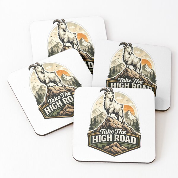 Item preview, Take The High Road Mountain Goat Sticker designed and sold by GRYFFWEAR.
