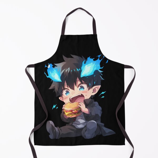 Item preview, Rin Okumura Blue Exorcist Chibi Burger Kawaii Flame designed and sold by earlobejerk.