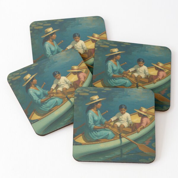Item preview, Fine Art Painting - Boating #4 designed and sold by DroneWorks Creative.