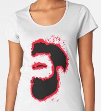 Man vector red and black silhouette Women's Premium T-Shirt