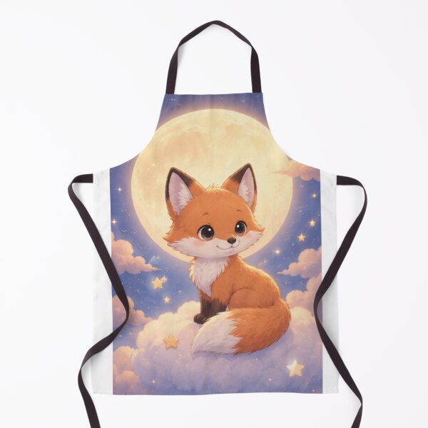 Item preview, Dreamy Moon Fox Kawaii Pastel Cartoon Animal Art designed and sold by LunaMochi.
