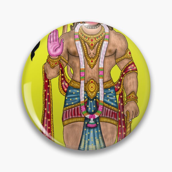 Item preview, Hanuman Standing Hanuman Artwork | Divine Hindu God Digital Illustration designed and sold by Harshit_Digital_Arts.