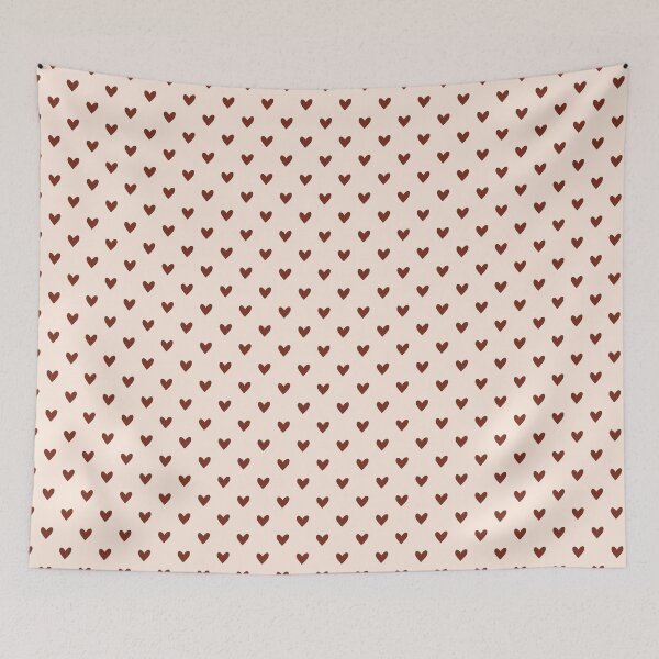 Item preview, Minimalist Brown Heart Pattern Phone Case for Girls | Aesthetic Neutral Heart Journal for Students | Simple Creamy Heart Pattern Blanket for Mom | Chic Beige Square Heart Tote Bag for Teachers designed and sold by VivaFy.