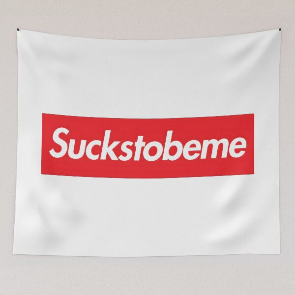 Item preview, Streetwear Suckstobeme Red Box Logo Parody designed and sold by Artmares.