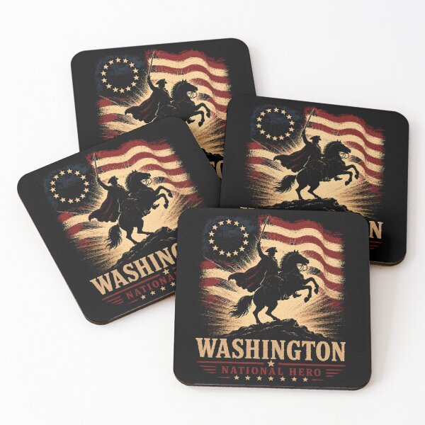 Item preview, Washington National Hero Revolutionary War Patriot in Red, White and Blue designed and sold by TeesOnRosebud.