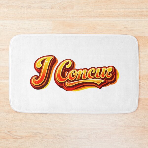 Artikelvorschau, Retro I Concur Script Typografie Orange Gelb entworfen und verkauft von Artmares.