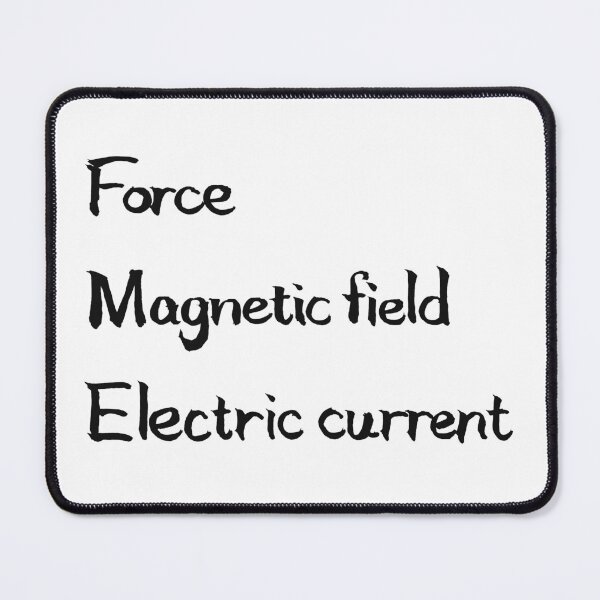 Item preview, Force, Magnetic Field, Electric Current – Physics Typography Art designed and sold by TexSta.