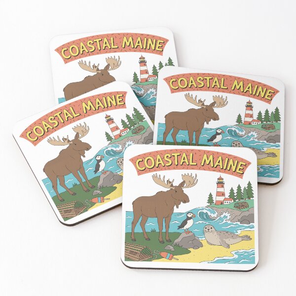 Item preview, Coastal Maine Retro 1990s Theme Maine Cartoon  designed and sold by Milasneeze.