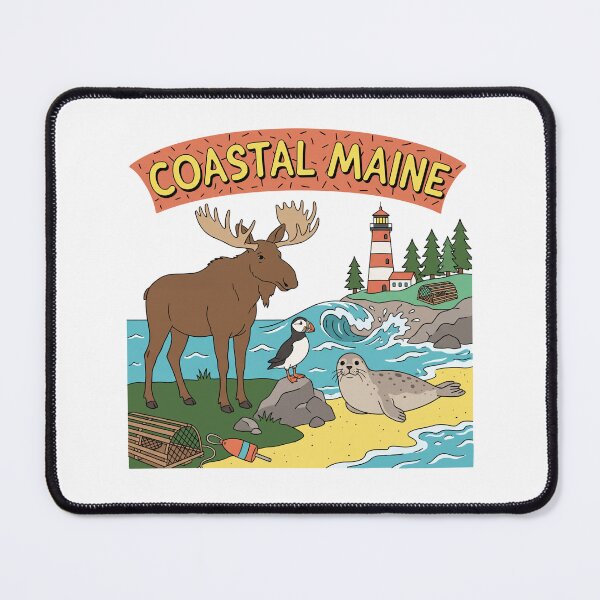 Item preview, Coastal Maine Retro 1990s Theme Maine Cartoon designed and sold by Milasneeze.