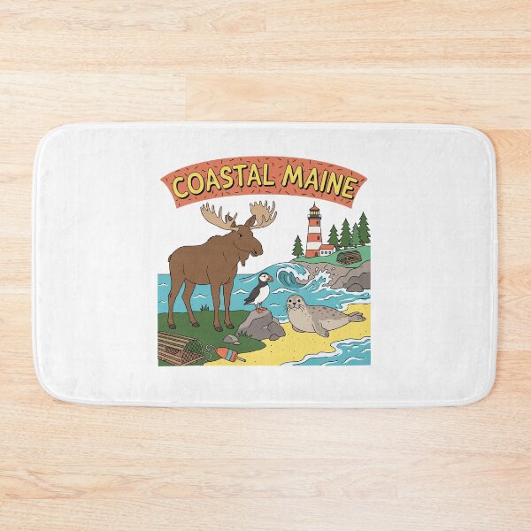 Item preview, Coastal Maine Retro 1990s Theme Maine Cartoon  designed and sold by Milasneeze.