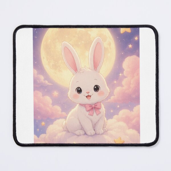 Item preview, Cute Moon Bunny Kawaii Pastel Dreamy Rabbit Illustration designed and sold by LunaMochi.
