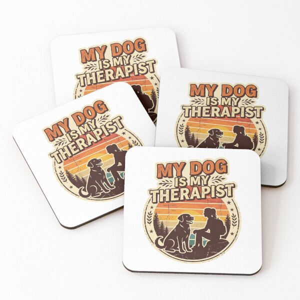 Item preview, My Dog Is My Therapist Vintage Retro Dog Lover Gift T-Shirt designed and sold by Meharshop.