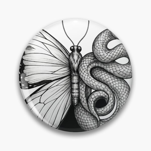 Item preview, Butterfly Snake Hybrid Tattoo Design shirt  designed and sold by Shirts-4k.