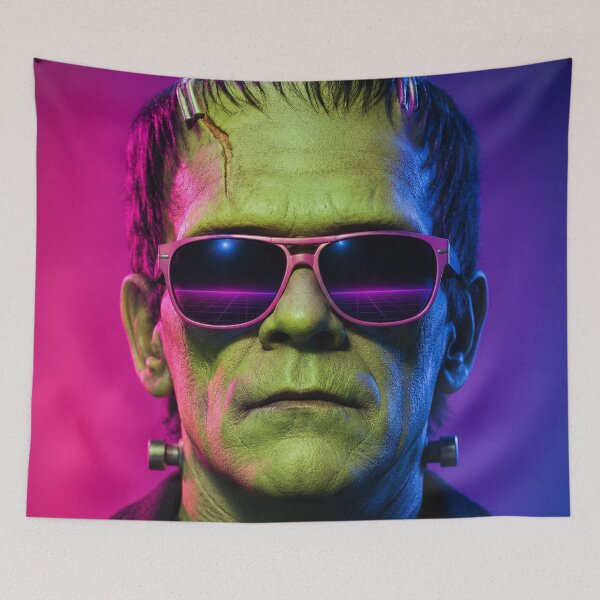 Item preview, Frankenstein Retro 80s Synthwave Sunglasses Horror designed and sold by TobinHood.