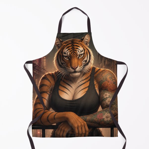 Item preview, Tattoo Covered Female Badass Tiger designed and sold by nikkolaus.
